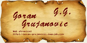 Goran Grujanović vizit kartica